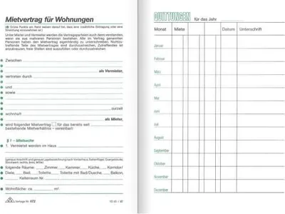 Produktbild von RNK Mietvertragsheft 17x12cm 32Bl mit Hausordnung u.Mietquittungen