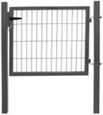 Produktbild von Gartentor Tor für Gartenzaun Garten Zaun 80 cm hoch Gartentür aus Metall für Stabmattenzaun Abschließbar inkl. Pfosten Anthrazit V2Aox