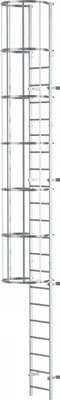 Obrázek produktu pro Drabest | Hliníkový evakuační žebřík - 4-6 M - 150 kg - Modulární - Bezpečnostní klec - 20 stupňů