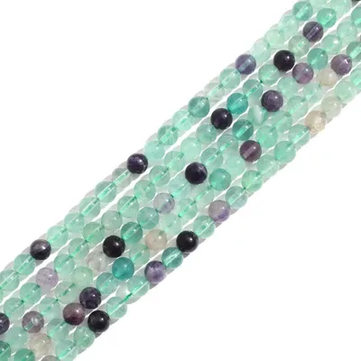 Image de Perles de fluorite naturelle, 6 mm, rondes et lisses, pour la fabrication de bijoux