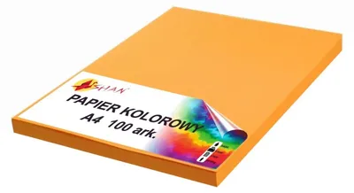 Obrázek produktu pro Barevný papír A4, 100 g, oranžový, v2, 100 listů