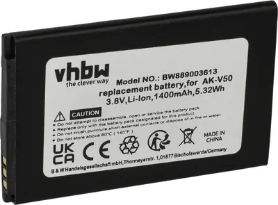 Produktbild von vhbw Akku kompatibel mit Emporia Active V50 4G, V50 Handy Smartphone Telefon (1400 mAh, 3,8 V, Li-Ion)