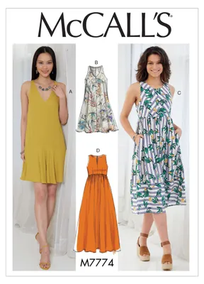 Imagen del producto de Patrón McCall's 7774A5 - Vestido sin mangas, tallas 34-42