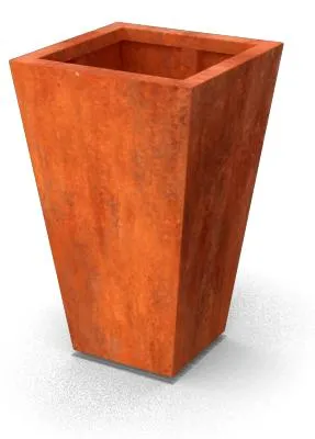 Productafbeelding van Vaso vaasvormige plantenbakken Cortenstaal 500 x 500 x 800 mm Geroba