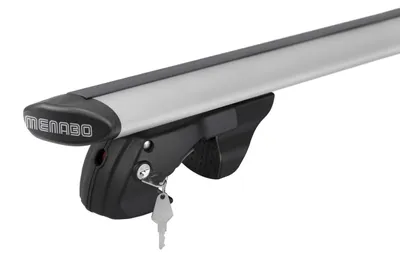 Image de Menabo Fender Silver | Barres de toit Asuna - Sunrunner (ET/TA) 1988-1998 - Aluminium - Longueur 120 cm - Capacité de charge 90 kg - Lot de 2