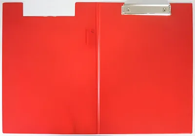 Zdjęcie produktu dla Q-Connect® KF01302 Teczka z klipsem i foliową okładką - czerwona