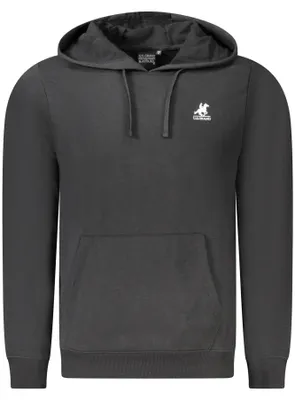 Produktbild von Elegantes Herren-Sweatshirt: Angerauter Langarm-Hoodie in Schwarz