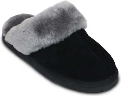 Produktbild von Heitmann Felle Paar Lammfell-Pantoffeln Farbe: Schwarz, Größe: 44 38044
