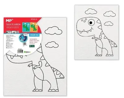 Obrázok produktu pre Maliarske plátno s dinosaurami 20x25