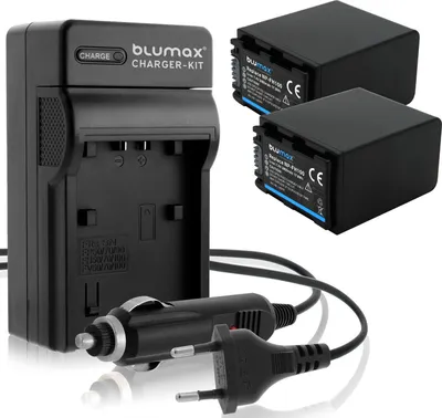 Produktbild von 2x Akku + Lader für Sony NP-FH100 NP-FH40 NP-FH50 NP-FH60 NP-FH70 2400 mAh
