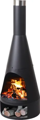 Produktbild von Piec ogrodowy HWC-K90, kominek ogrodowy patio kominek patio, ognisko pokerowe ~ 120x43cm czarny