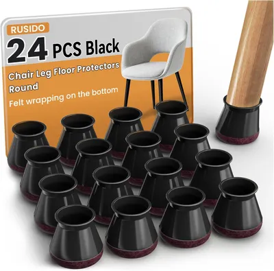 Produktbild von Stuhlbein Gleiter 24 Stücke, M für 20-30mm, rund und eckig, Filz, für Stühle