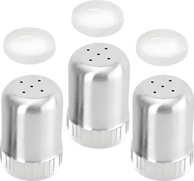 Produktbild von Kleine, zerlegbare Salz- & Pfefferstreuer aus rostfreiem Edelstahl, dicht verschließbar, ideal für Küche, Camping & BBQ