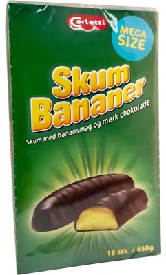 Productafbeelding van Carletti Skumbananen, chocoladebananen, 18 stuks, 450g