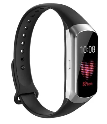 Produktbild von Silikon-Smartwatch-Armband – Passend für Samsung Galaxy Fit – Schwarz – Strap-it Uhrenarmband / Armband