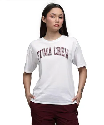 Produktbild von PUMA Uni W Crew Graphic Tees, Puma Weiß, XXL EU