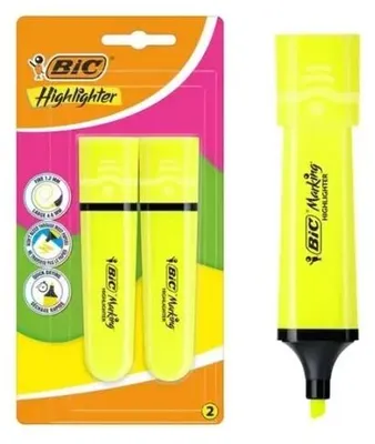 Zdjęcie produktu dla Zakreslacz Flat żółty neon 2szt BIC