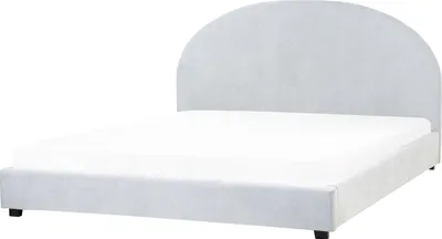 Produktbild von BELIANI Wasserbett Hellblau Stoff Gepolstert 180 x 200 cm Hohes Kopfteil Klassisch Minimalistisch Schlafzimmer