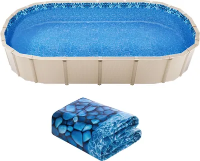Produktbild von SucceBuy Innenfolie Poolfolie Ersatzfolie Innenhülle Schwimmbadfolie 732x366x120cm