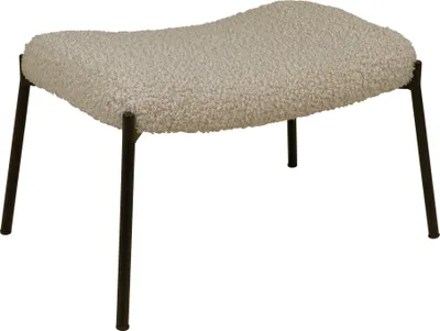 Produktbild von Fußhocker >Glasgow< in Grau braun, Stoff - 61x37x41cm (BxHxT)