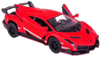 Produktbild von Kinsmart Lamborghini Veneno Modellauto Rot 1:36