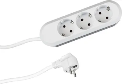 Produktbild von Bachmann Steckdosenleiste SMART 3-fach, weiß 3,0m, ohne Schalter