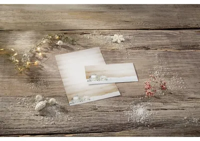Produktbild von SIGEL DP427 Weihnachts-Motiv-Papier "Cozy Christmas" - beige, weiß - 90 g/m² - A4 - 100 Blatt