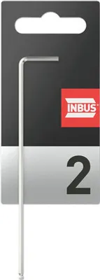 Produktbild von INBUS® 71482 Winkelschraubendreher (extra lang) 2mm, mit Kugelkopf — Germany