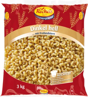 Produktbild von Recheis Dinkel 2-Ei Hörnle gerippt 3000g