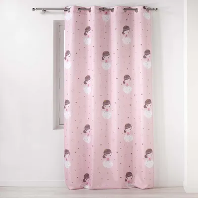 Productafbeelding van Oogjesgordijn voor Deurpaneel 140 x 260 cm Roze Prinses