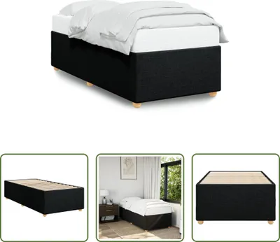 Produktbild von The Living Store Bettgestell Schwarz 90x190 cm Stoff