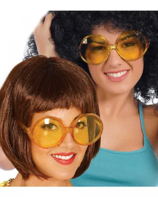 Produktbild von Gelbe Hippie Brille für Fasching und Motto Party zum Thema 70er Jahre oder 80er Jahre