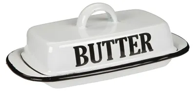 Produktbild von Butterdose aus Emaille, ca. 8 x 21 x 13 cm