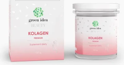 Produktbild von GreenIdea Kollagen Premium Pulver 137 g – Nahrungsergänzungsmittel mit Kollagen, hohe Qualität, für Haut, Haare, Nägel und Gelenke