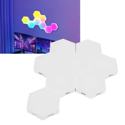 8er-Pack sechseckige LED-Lichtpaneele, RGB, Musik-Synchronisation, Bluetooth