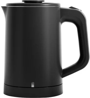 Zdjęcie produktu dla Przenośny czajnik podróżny, mały czajnik o pojemności 0,6 l, stal nierdzewna 304, czajnik, 220–240 V, czajnik elektryczny, czarny