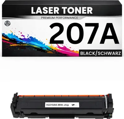 A product image showing a laser toner cartridge box and the cartridge itself.