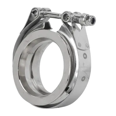 Obrázok produktu pre Nerezová V-pásková svorka s prírubou pre výfukové potrubie automobilu (2,0 palca – 51 mm)