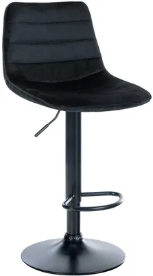 Produktbild von CLP Barhocker Lex Samt schwarz Gestell Farbe schwarz