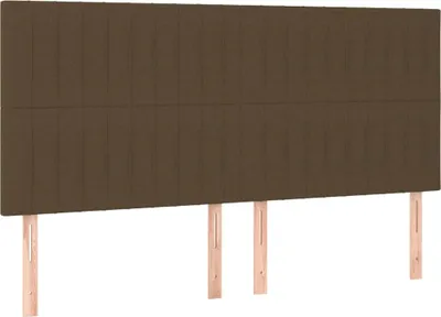 Produktbild von vidaXL Kopfteil Dunkelbraun 160 x 5 x 118/128 cm Stoff