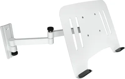 Produktbild von Laptop Wandhalterung Halterung weiß mit Notebook Adapterplatte Ablage weiß Modell: L52W-IP3W