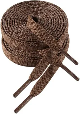 Obrázek produktu pro Bílé sportovní tkaničky do tenisek, šířka 8 mm, délka 150 cm