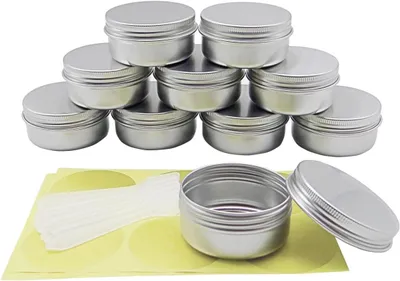 Imagen del producto de Latas de aluminio para cosméticos, 50 ml, 10 unidades, sin BPA, para ungüentos y cremas