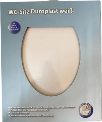 Produktbild von WC Sitz, Toilettendeckel, Klodeckel Duroplast weiß, Absenkautomatik
