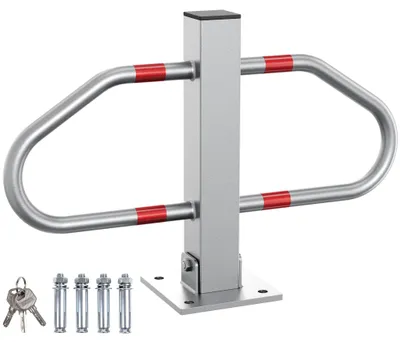 Klappbarer Parksperrbügel aus Stahl, inkl. 3 Schlüsseln