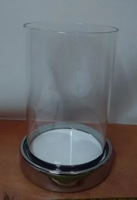Zdjęcie produktu dla świecznik szklany z kloszem 17cm | HTRD9776
