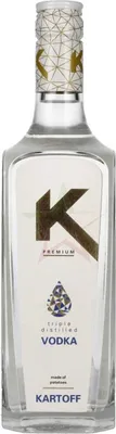 Immagine prodotto di Kartoff Vodka tripla distillazione 40 %  0,70 lt.