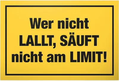 Productafbeelding van Bedankt! Lallt - Sauft am limit - Plastic bord met spreuk - Grappig cadeau voor hem - Party decoratie-accessoires