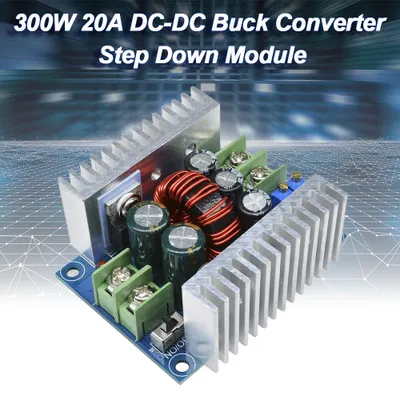 Obrázek produktu pro 300 W, 20 A, DC-DC step-down měnič, modul pro snížení napětí z 6–40 V DC na 1,2–36 V, nastavitelné napětí, konstantní proud, elektrolytický kondenzátor