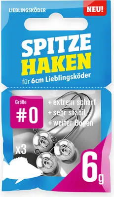 Produktbild von Lieblingsköder spitze Haken 6g #0